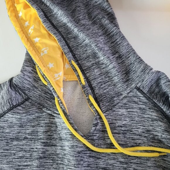 Army Performance Hoodie Gray Yellow Womens Large Military Family Sweatshirt - Picture 4 of 8